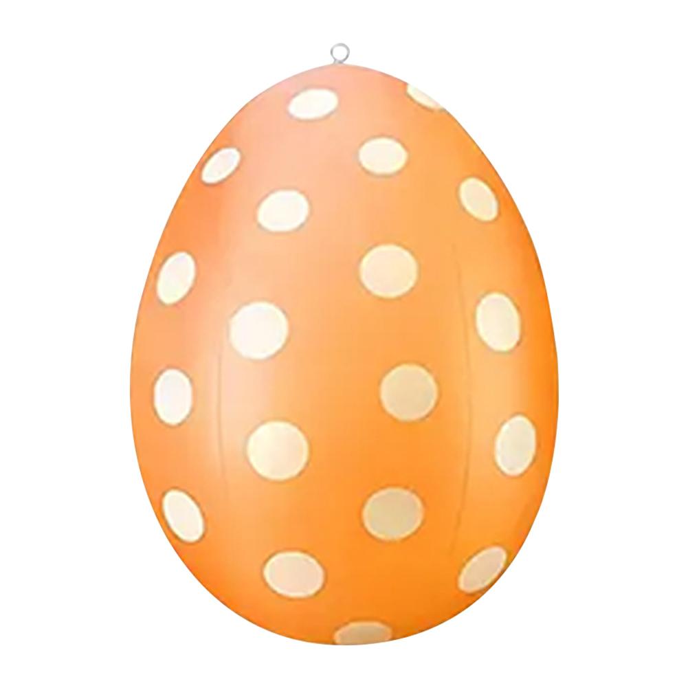 Easter Inflatable Egg Balloon DIY PVC Egg Ornament Wear Resist Colored Egg Balloon for Outdoor Garden Yard Lawn Pendant