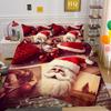Christmas Digital Printing 3D Printing Polyester Pillowcase Quilt Cover Two or Three-piece Set Is Available