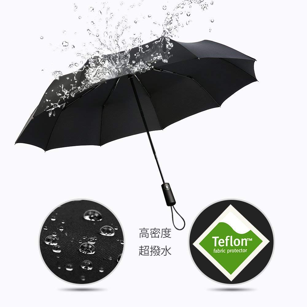 Automatic folding folding 10 Teflon for both sun and high strength glass fiber opening/closing umbrella, one-touch umbrella, ribs, treatment, rain,