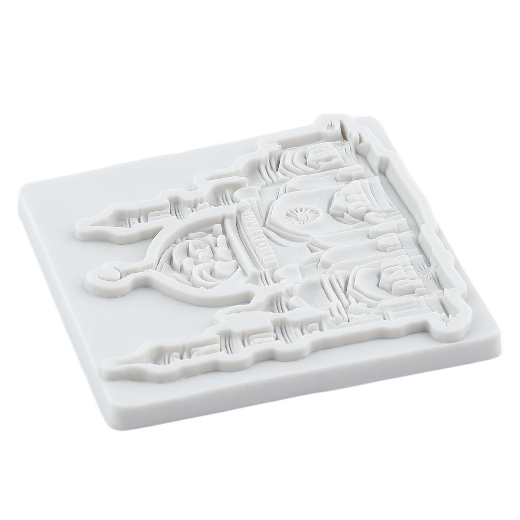 Fairytale Castle Silicone Mold Castle Fondant Molds Cake Decorating Tools Cupcake Topper Candy Resin Clay Chocolate Gumpaste Mold