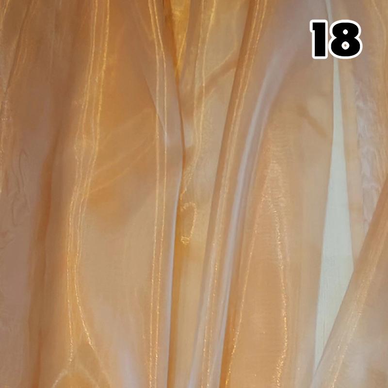 Przezroczysty Laserowy Tiul Tkanina Szycie Siatka Materiał Kolorowa Organza Szklana Fluorescencyjna Przędza Jedwabny Szyfon Materiał na Odzież Sceniczną