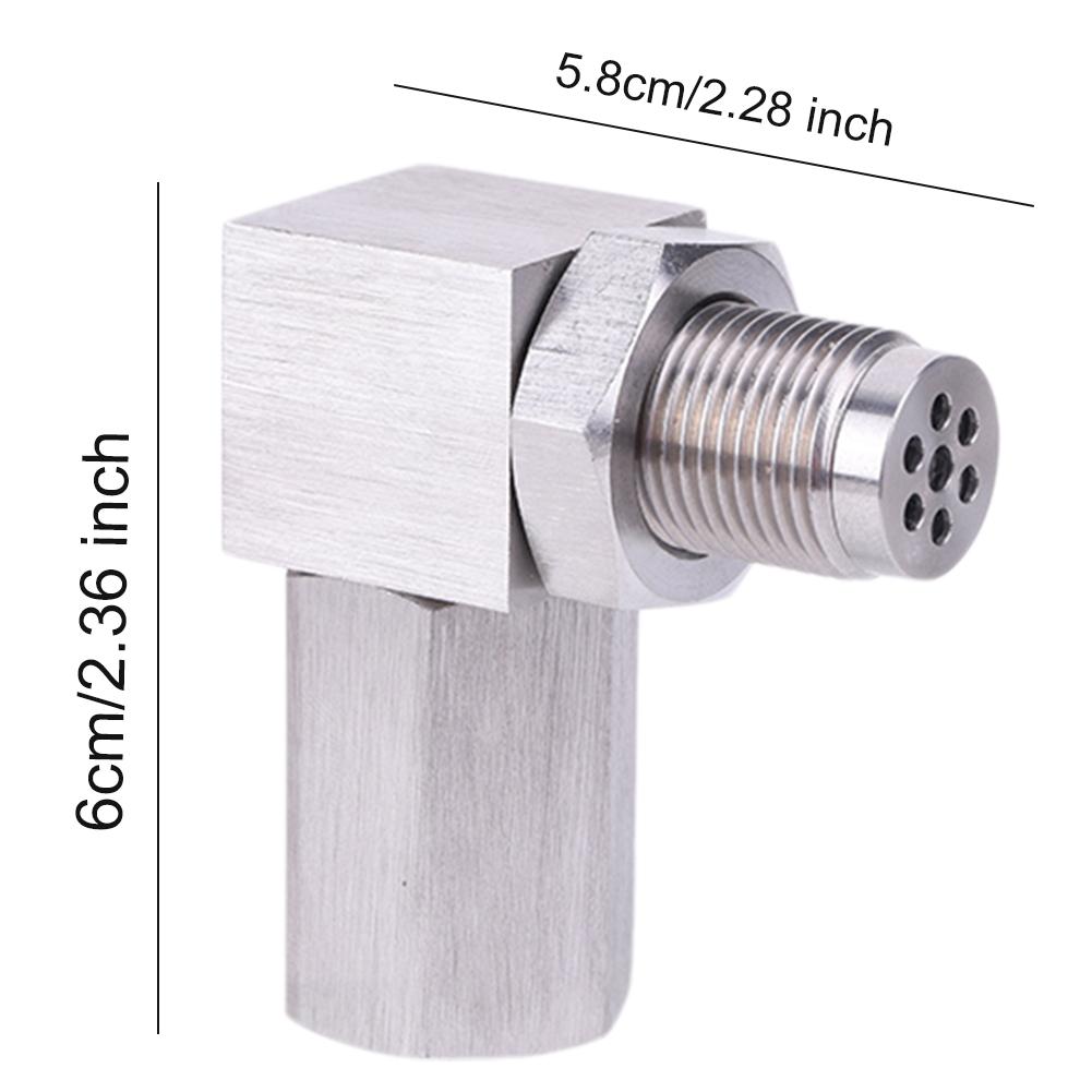 O2 Bung Extension Catalytic Converter 90 Degree P0420 P0430 Exhaust Catalyst Rear Oxygen Sensor Spacer Mini Catalyst O2 Adapter