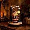 Christmas Decorative Lights Santa Claus Reading Lantern, Snowman Elk LED Night Light with Warm Modern Home Decor for Patio Glow, USB Resin Tabletop