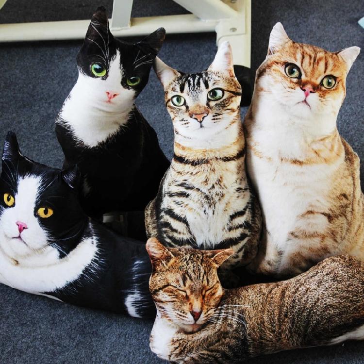 Simulation 3D Cat Cosplay Pillow Cushion Attractive Cute Pattern Bendable