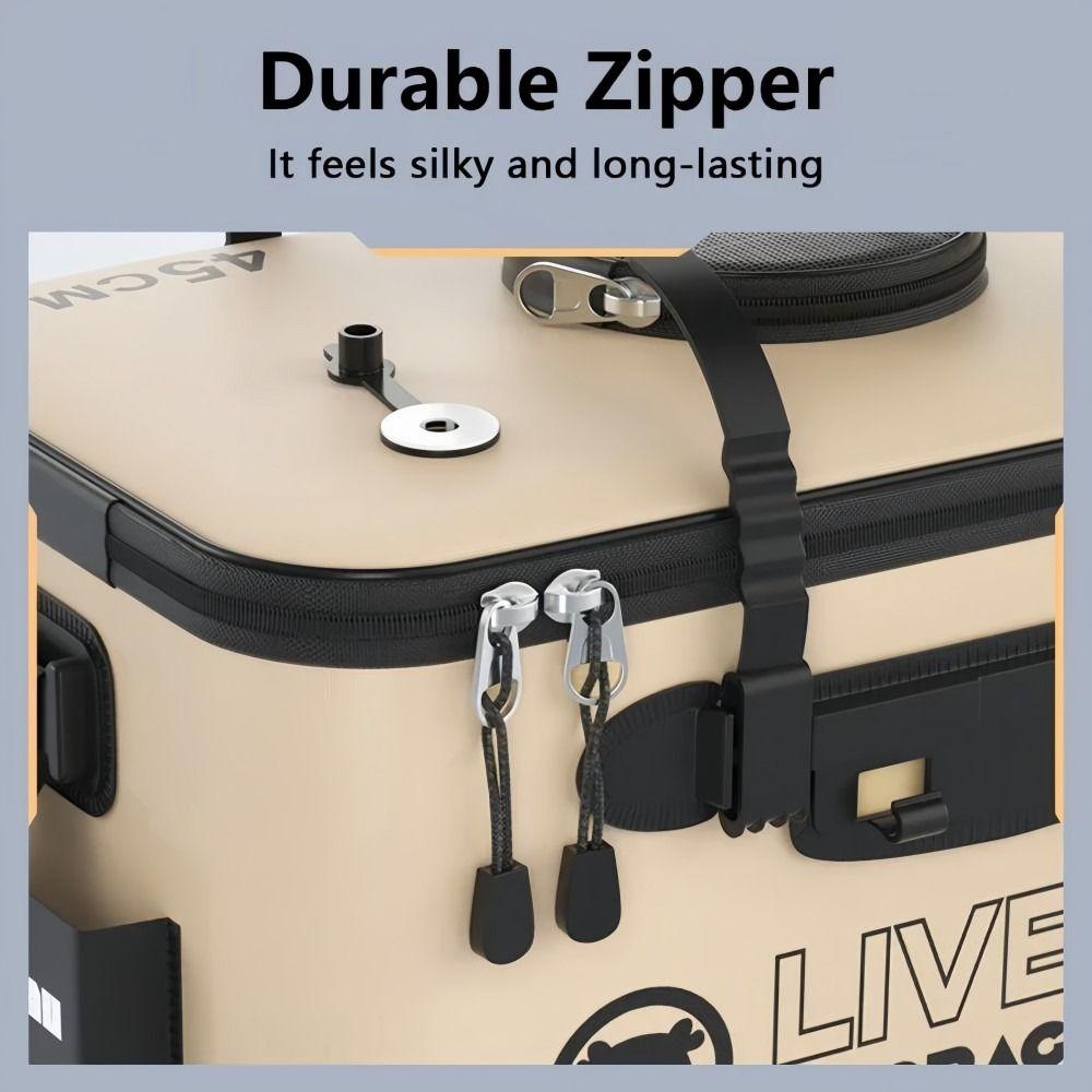 Portable Foldable EVA Fishing Bucket 12/17/22L with Handle Live Fish Bucket Large Capacity Fishing Container Fishing Accessories