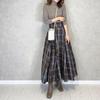 Autumn and Winter New High Lapel Long-sleeved Woolen Top + Plaid Half Skirt Two-piece Set