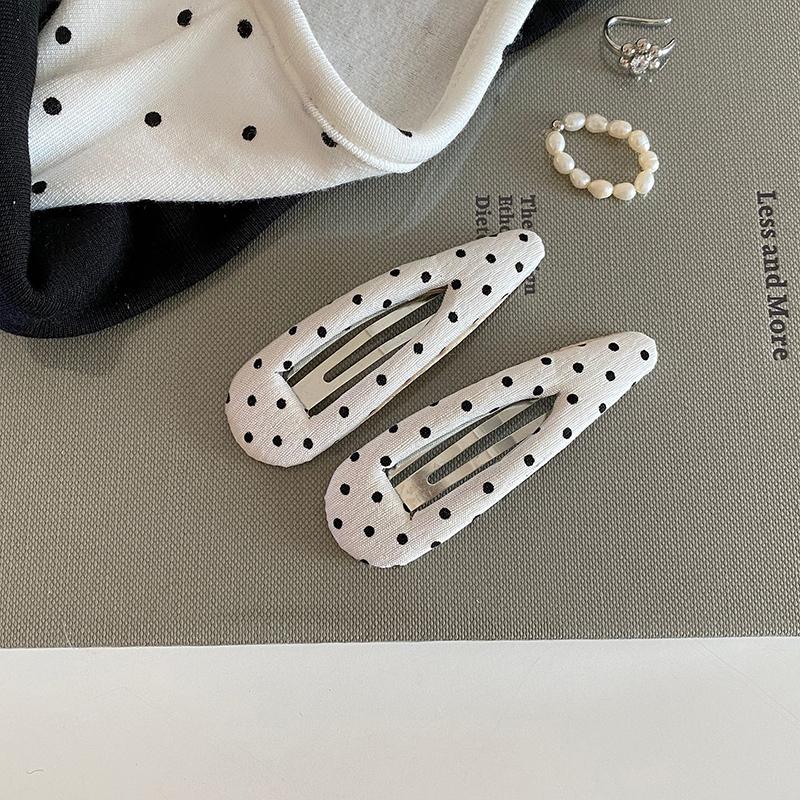 New Fabric Hair Accessories for Bangs BB Side Hair Clips Lovely Hairpin Headwear 2Pcs School Girls Cute Polka Dot Hair Clip