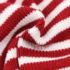 Pet Dog Dog Cat Clothing Teddy Fadou Autumn and Winter Clothing Supplies Wool Thick Red and White Striped Bicycle