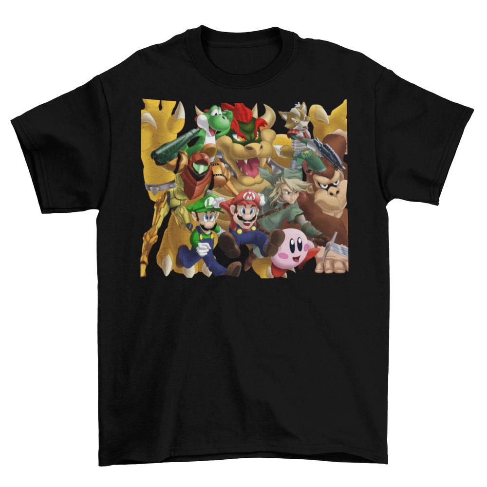 Super Smash Bros T-Shirt Unisex Cotton Adult Nintendo DK Samus Link Sizes New