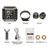 Wireless Motorcycle TPMS 2 External Sensors Motorbike Tire Pressure Monitoring Tyre Temperature Alarm System with Time Display