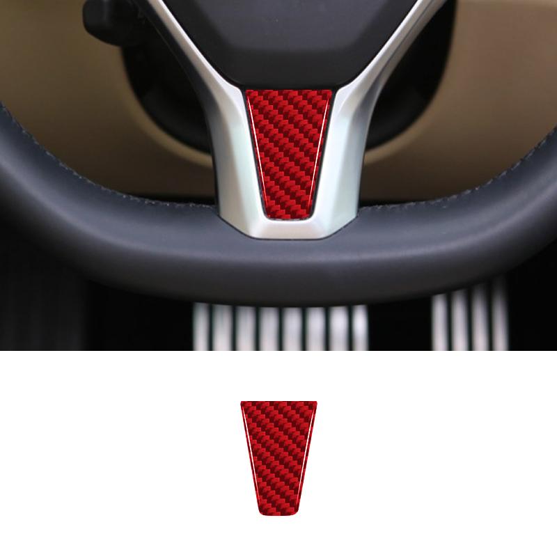 Real Carbon Fiber For Tesla Model S Model X 2012-2020 Car Steering Wheel Cover Decoration Sticker Car Accessories
