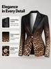 Nyaste Trendiga Damblazer Elegant Kimonostil Tryckt Stickad Damkostym