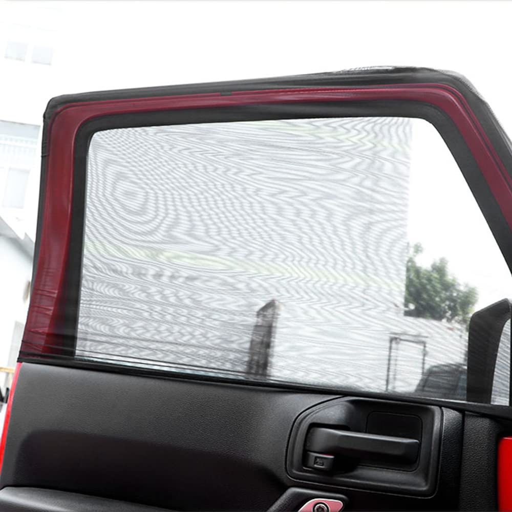 YOCTM 1997-2024 Jeep Wrangler TJ JK JL JT Car Sun Shade Mesh Curtain Side
