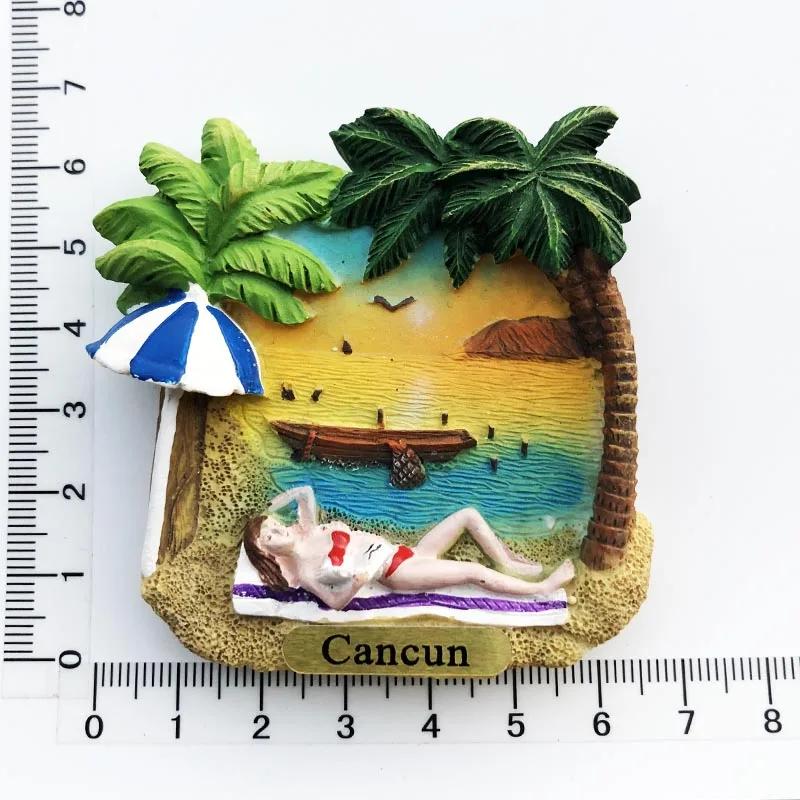 Mexico Travelling Fridge Stickers Chichen Itza Cancun Tourism Souvenirs Fridge Magnets Home Decor Wedding Gifts Magnetic Sticker