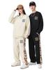 Liaziong Tracksuit Long Plus Loose Bear Embroidered Stylish Casual Unisex Men's Autumn/Winter Set, Sleeve, Sizes, Fit, T-Shirt, - Black-L