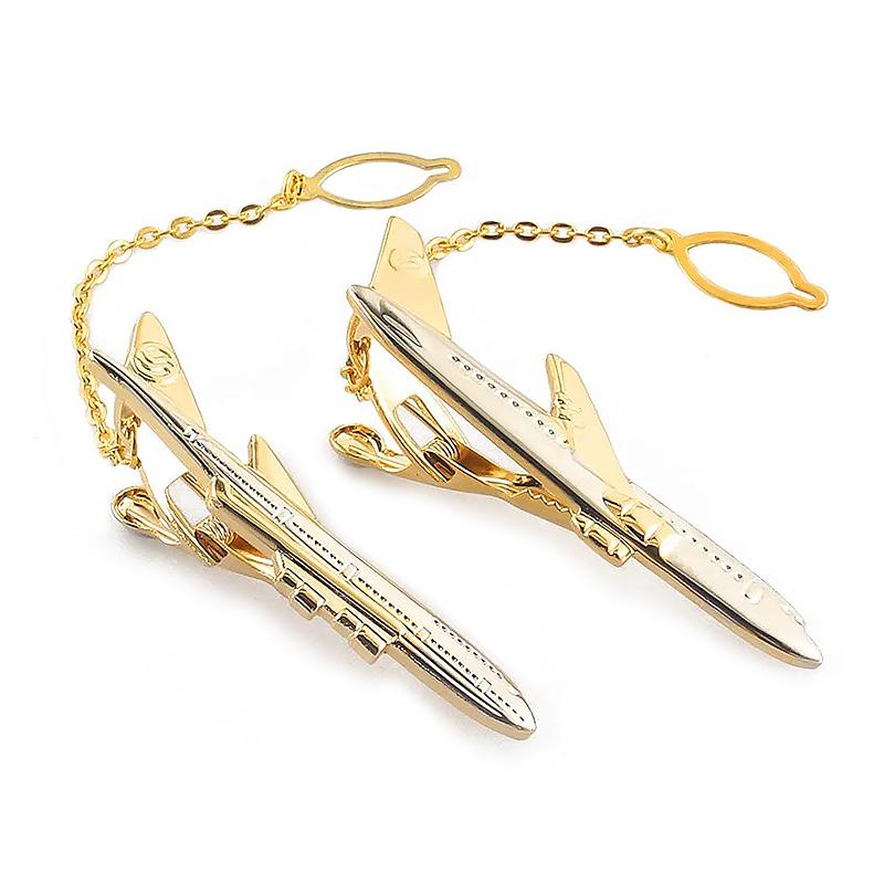 

Новый зажим для галстука в форме самолета, модные свадебные украшения, подарок бойфренду для женщин