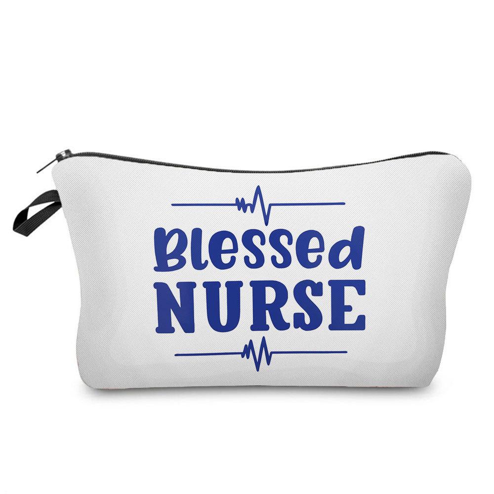 Women Nurse Print Cosmetic Bag Toiletries Organize Travel Storage Case 6863