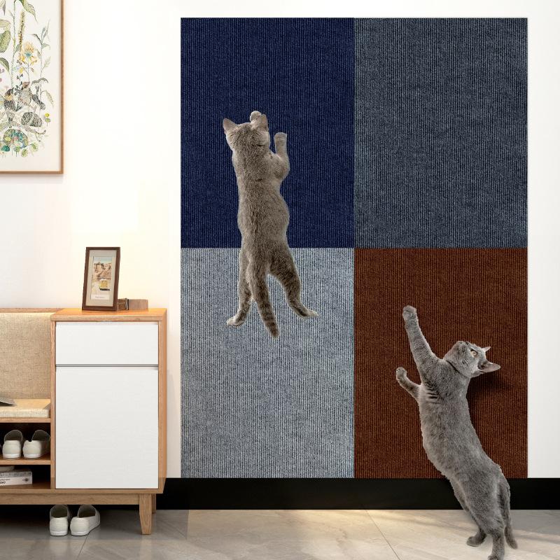 Self-adhesive DIY Cat Scratching Mat for Cats Kittens Furniture Sofa Protector Board Paws Sharpen Anti-scratching Carpet