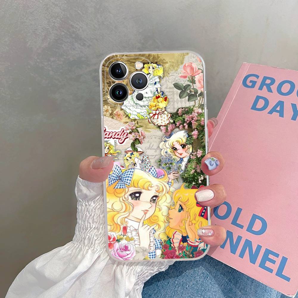 Classic Anime C-Candy C-Candy Transparent Phone Case For IPhone 16 15 14 13 12 11 Pro Max Plus Soft Cover