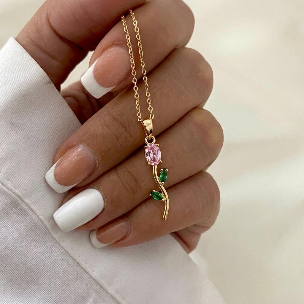 Shiny Colorful Flower Zircon Pearl Pendant Necklace for Women Delicate Romantic Star Drop Clavicle Chain Charms Party Jewelry