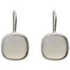 Elegant Silver Plated French Retro Square Earrings for Women Slimming Face Geometric Minimalist Earrings