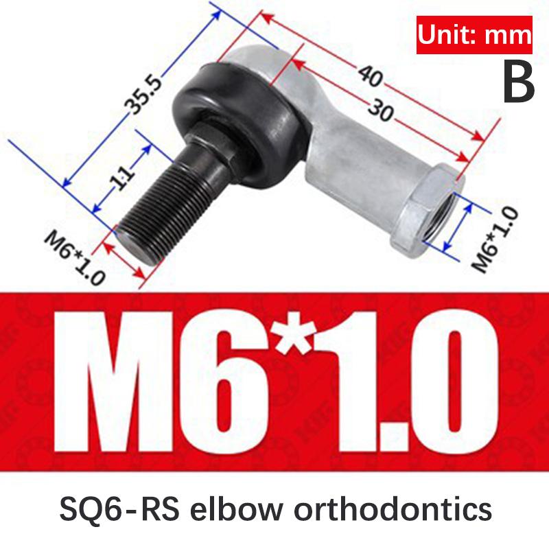 M5/M6/M8/M10/Jemný závit 90 stupňů Konektor kulový kloub Ložisko táhla