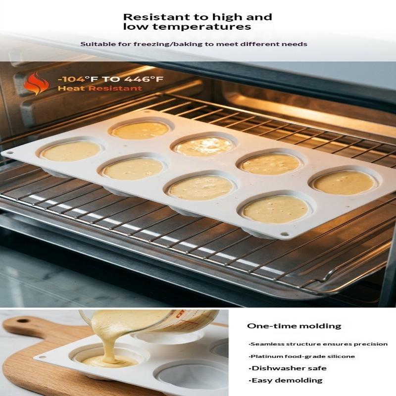 Moldes de Silicona Antiadherentes de 8 Cavidades para Nueces y Almendras Para Hornear Mousse Pastel 3D Molde de Chocolate Molde para Hornear Pastel DIY Accesorios de Cocina