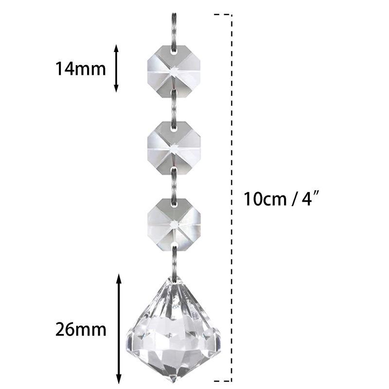 30-Piece DIY Acrylic Crystal Snowflake Ornaments for Christmas Trees and Weddings