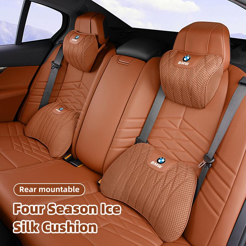 Ice Silk Car Headrest Neck Cushion Lumbar Support Pillow Seat Cushion For BMW 3 5 Series G32 G20 F10 F30 X3 G01 X5 G05 G30 G60