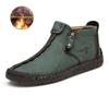 Fashion Autumn Men Boots Handmade Casual Ankle Boots For Man Winter Boot With Fur Keep Warm Shoes Male Hombres Botas Zapatos Hombre