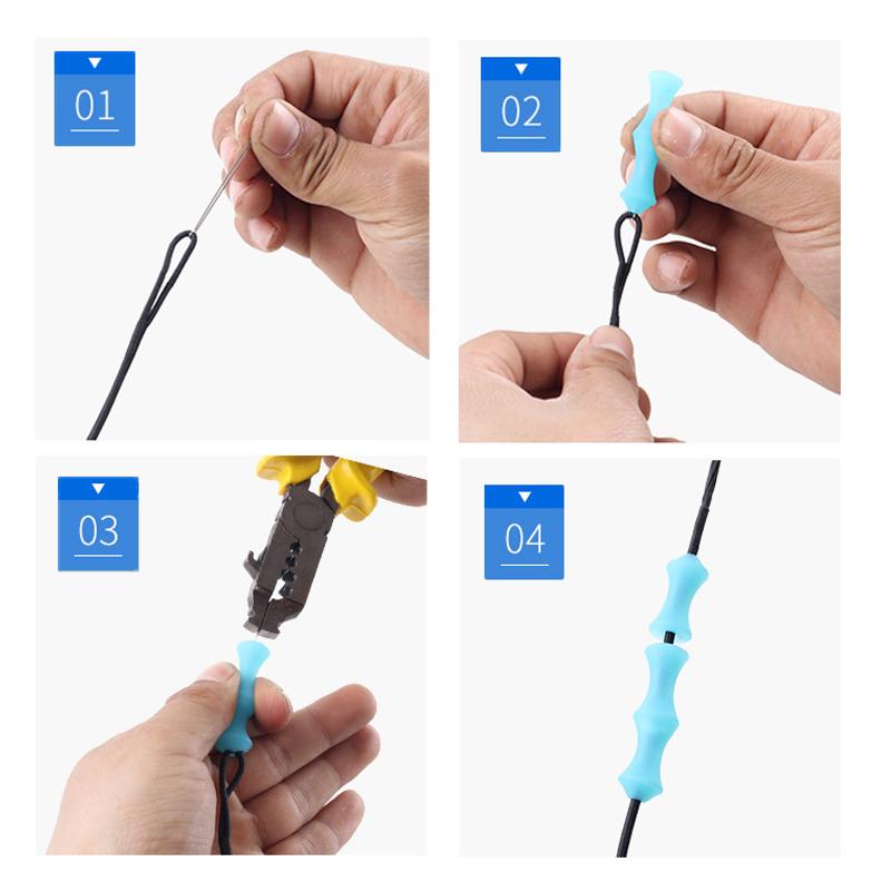 3Pcs/Set Archery Bow String Silencer Stabilizer Silicone Finger Protector For Compound Bow/Recurve Longbow Hunting Shooting