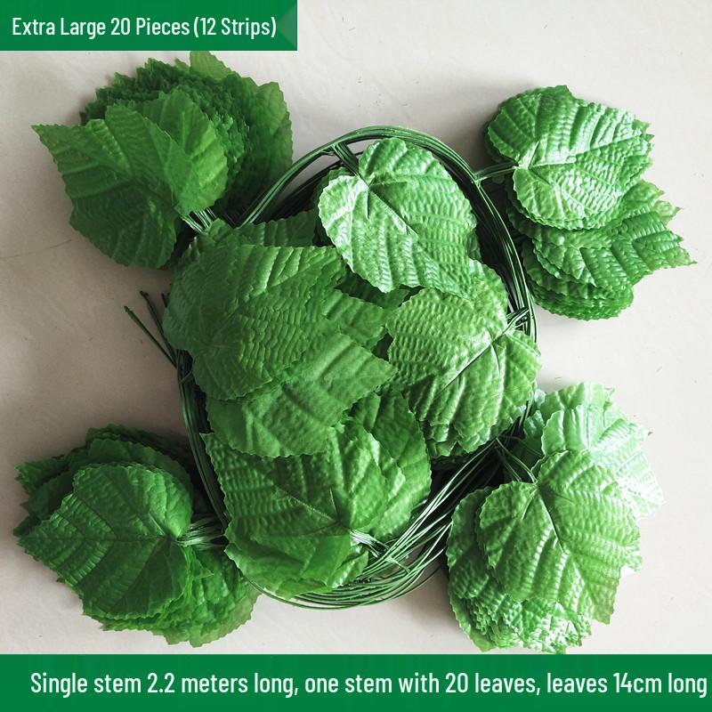 Large Green Fake Leaf Ornaments for Vines and Roof Décor