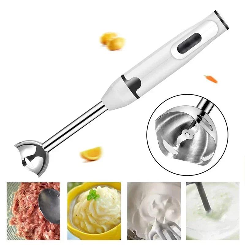 Electric Handheld Food Mixer, Multifunction Egg Beater & Veggie Blender/Chopper with Stainless Steel Whisk for Kitchen Tools