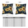 Fall Sunflower Floral Square Pillowcase Cushion Cover Pillow Case Throw Pillow Cover for Home Bedroom Car