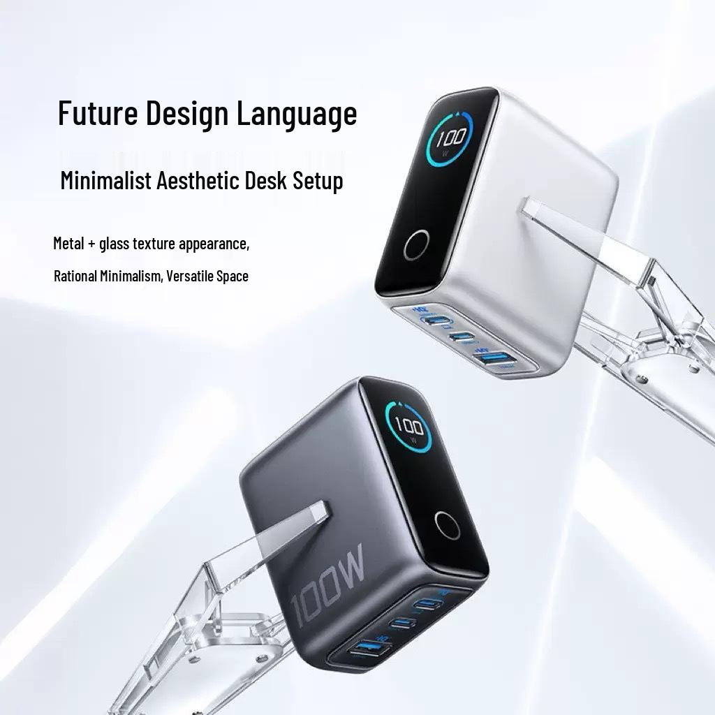 AI-Powered 100W Gallium Nitride Multi-Port Charger for Phones and Laptops