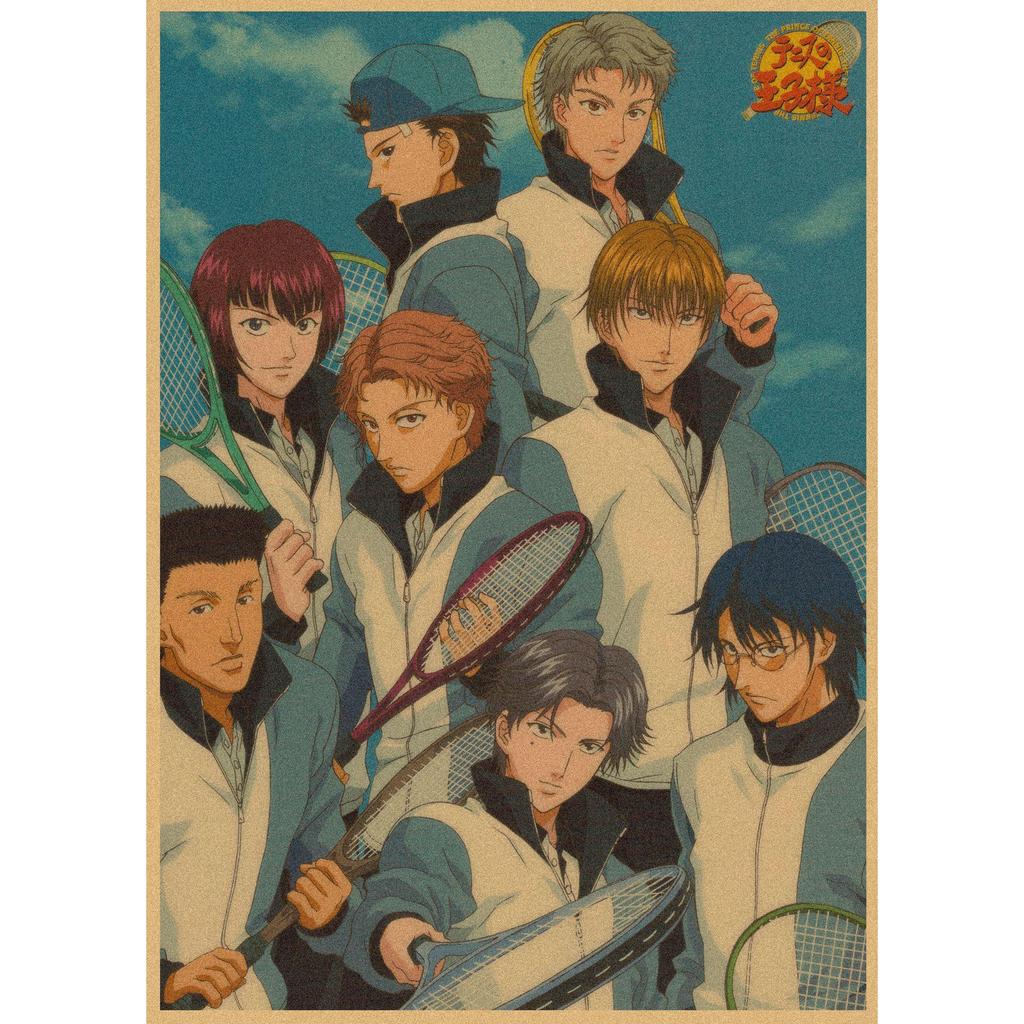 Japanese Anime Retro Poster: The Prince of Tennis Wall Art for Bar or Cafe