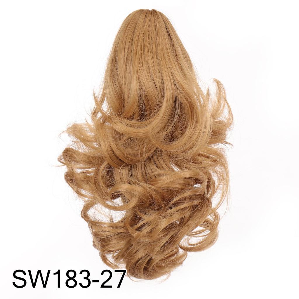 Bybrana Beauty Long Hair Bun Wig PonyTail Matte High Temperature Silk Fiber Claw Clip