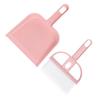 2 Stück Set Kleiner Besen und Kehrschaufel Set Multifunktionaler Kunststoff Mini Handbesen Kehrschaufel für Schreibtisch Rosa