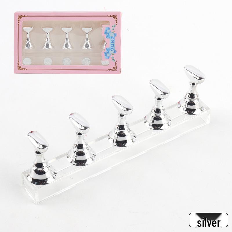 Chess Piece Nail Tip Holder with Transparent Acrylic Base - Nail Art Display and Practice Stand