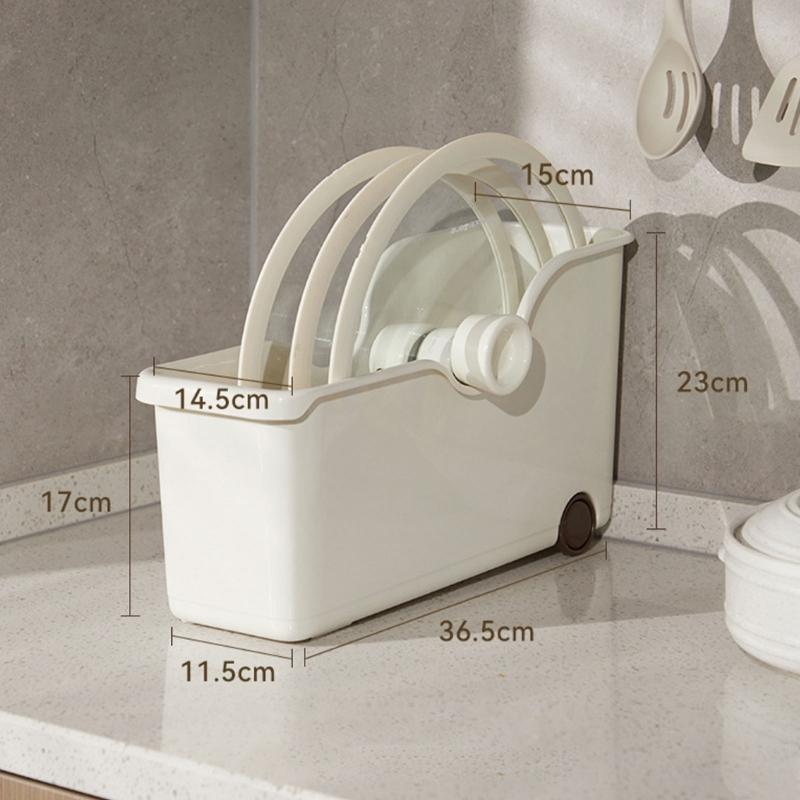 Küchenschrank-Organizer Töpfe Deckel Box mit Rollen Mehrzweck Badezimmer Aufbewahrungsbehälter für Toilettenartikel