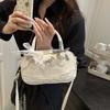 Bow Boston Handbag Lace Ribbon Small Square Bag All-Match Crossbody Bowling Bag  Party