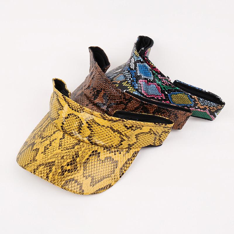 Leopard Print Cap Men'S And Women'S Empty Top Baseball Cap  Casual Outdoor Visor