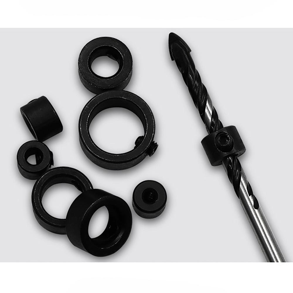 8pcs 3mm-16mm Woodworking Drill Locator Drill Bit Depth Stop Collars Ring Limit Ring for Drill Bit