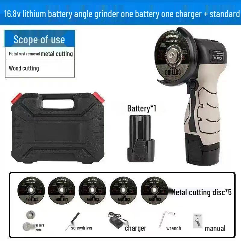 

Compact Lithium-ion Mini Angle Grinder: Multifunctional Household Polisher and Cutter