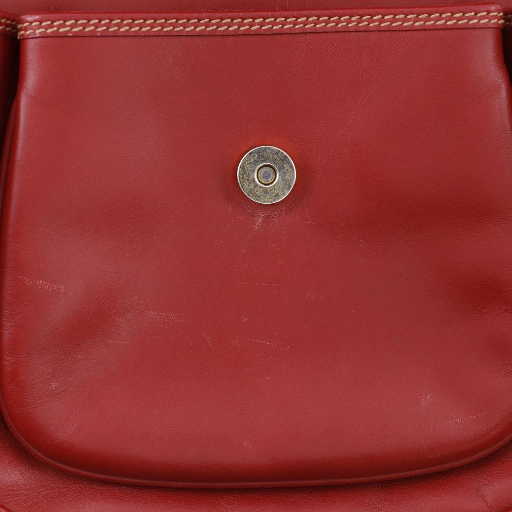GUCCI Old Gucci Shoulder Bag 001.904.1059 Interlocking G Red Calfskin Women Used