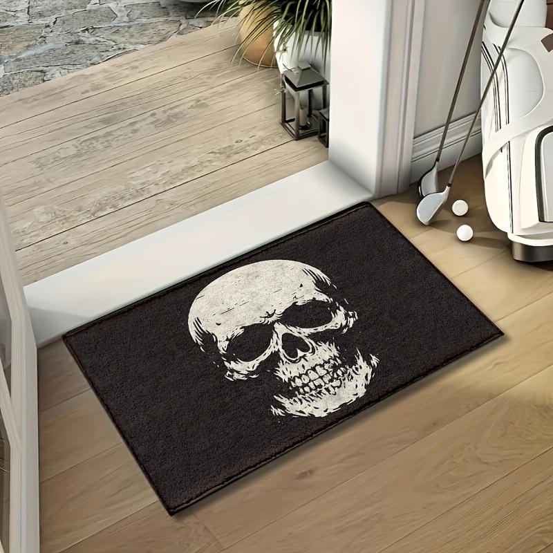 

Skull Pattern Prints Design Doormat, Soft Easy To Clean, for Doorways, Bathrooms, Kitchens, Shower Rooms Oters Home Decorations 40x60cm