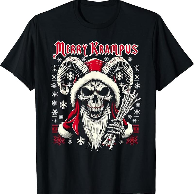 Funny Krampus Merry Ugly Christmas T Shirt S разноцветный