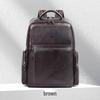 SCHWARZETIENNE Men's Premium Leather Business Laptop Backpack
