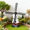 Solar Powered Windmill LED Wind Mill Sculptures Waterproof Light Up Solar Windmill Statue For Garden Yard Backyard Pathway