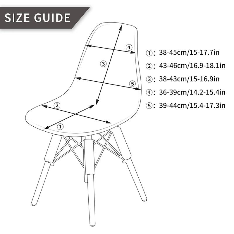 Dining Room Shell Seat Cover Armless Chair Cover for Dining Chairs Banquet Restaurant Elastic Chair Slipcover Case Housse Chaise